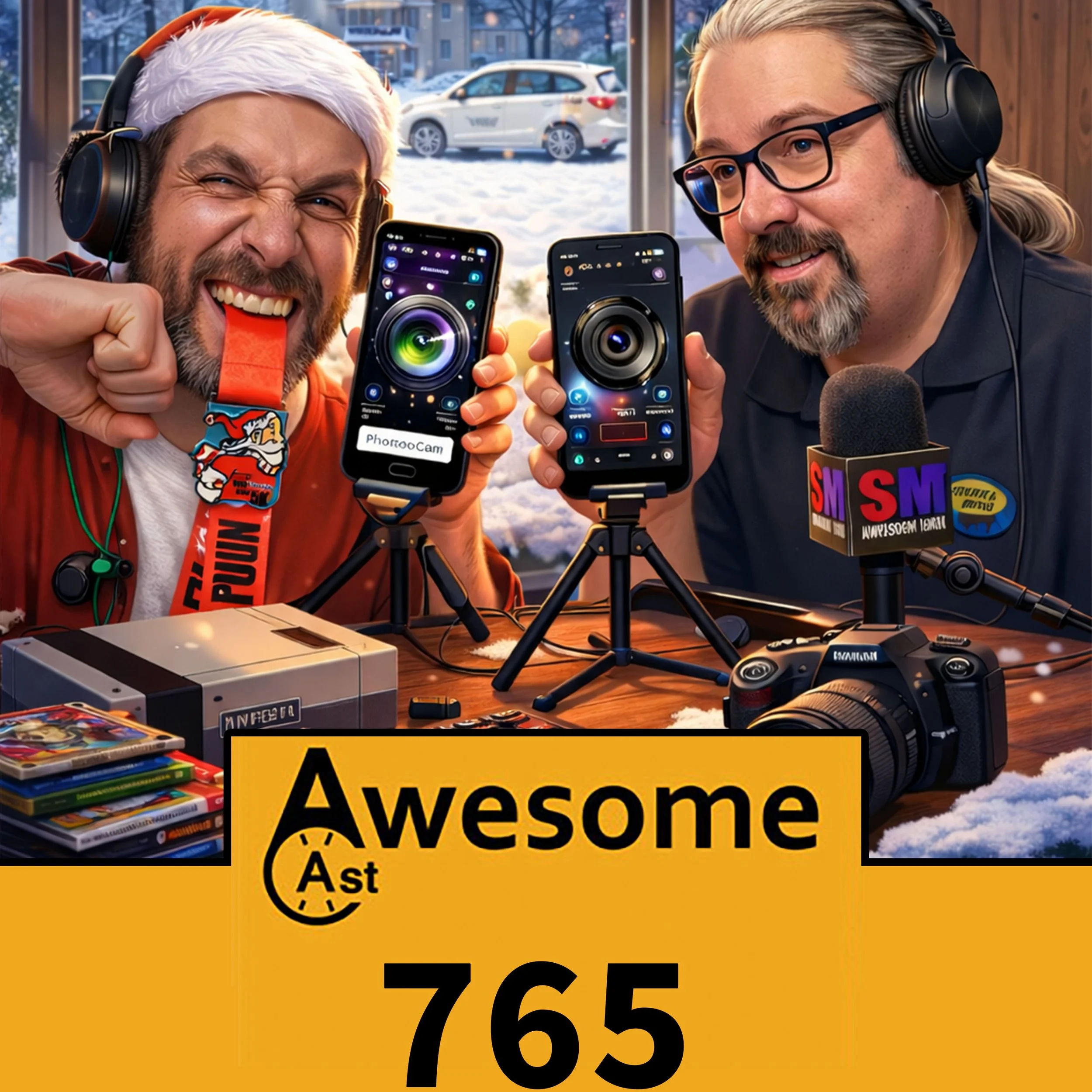 AwesomeCast 765: Snowed-In Home Studio Test! iPhone Pro Camera Apps (PhotonCam + Blackmagic) 