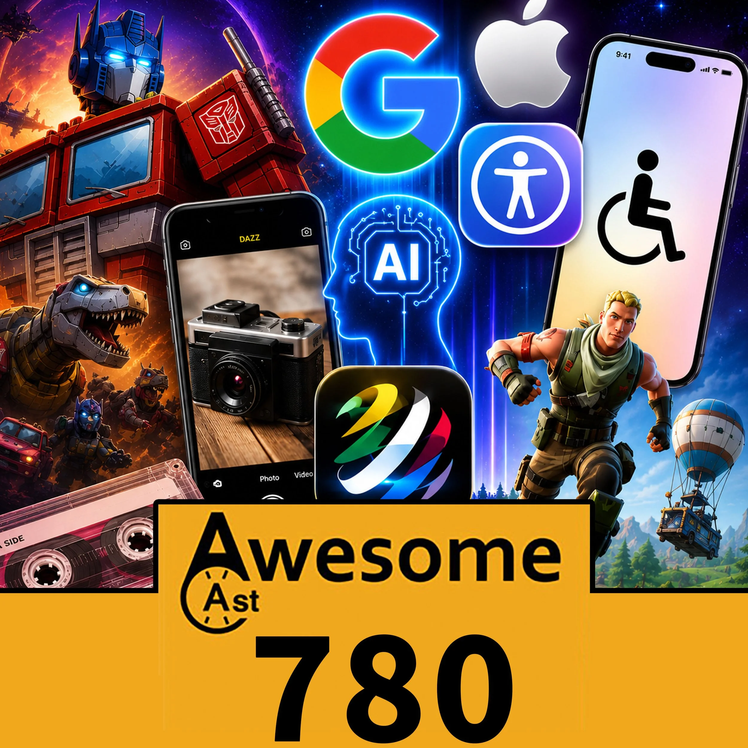 AwesomeCast 780: Google I/O AI Agents, iOS 27 Accessibility, Fortnite Returns &amp; Retro Camera Apps