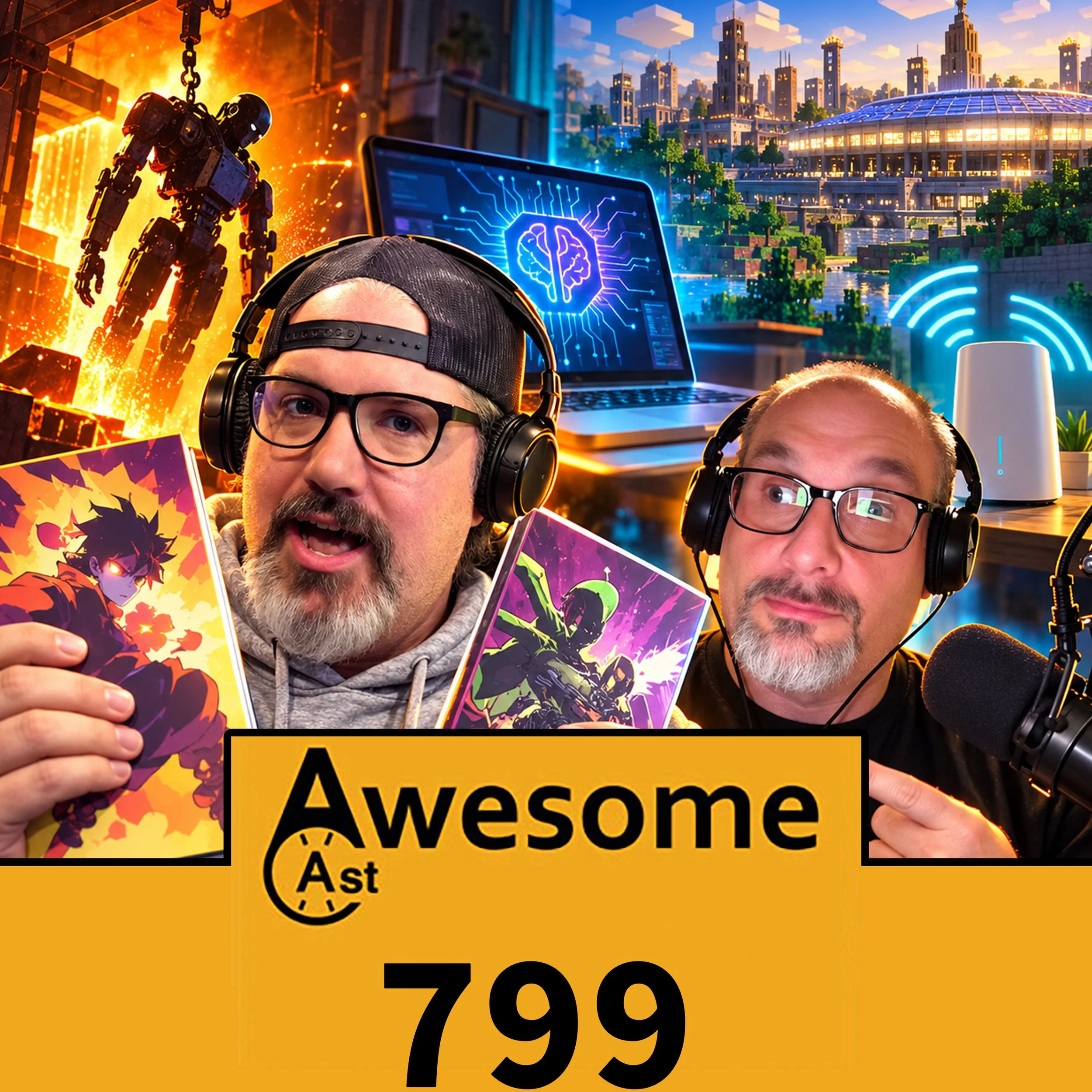 AwesomeCast 799: Running AI at Home, 5G Internet and Mike Tomlin’s Minecraft City