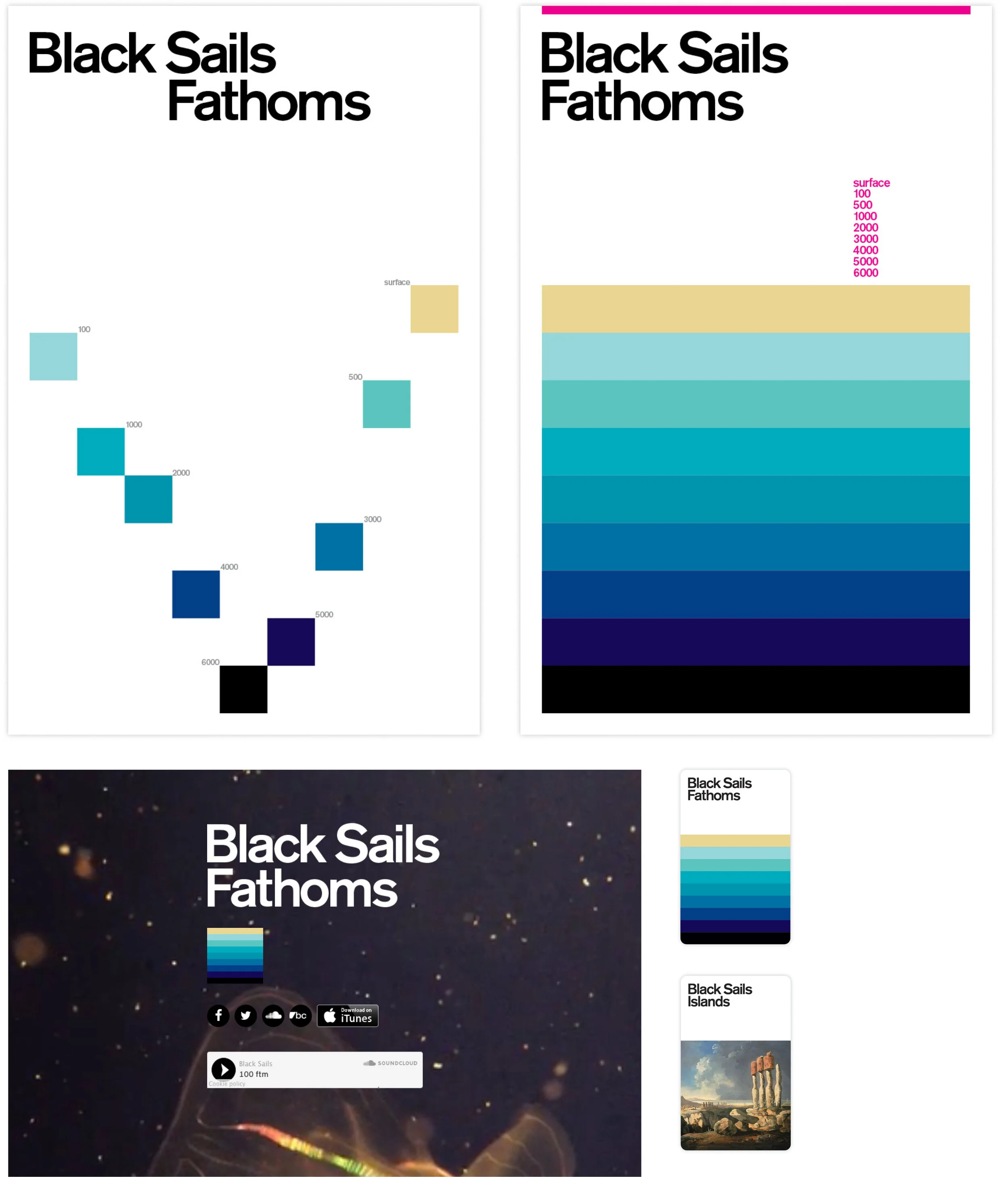 Album Artwork, Posters, Website, Download Cards: Black Sails