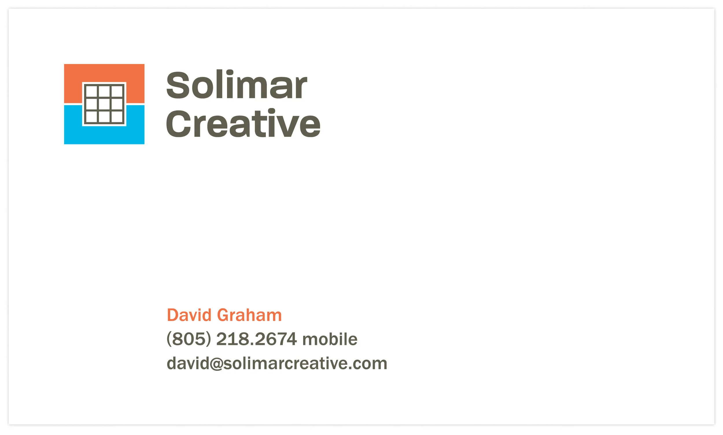 Business Card: Solimar Creative