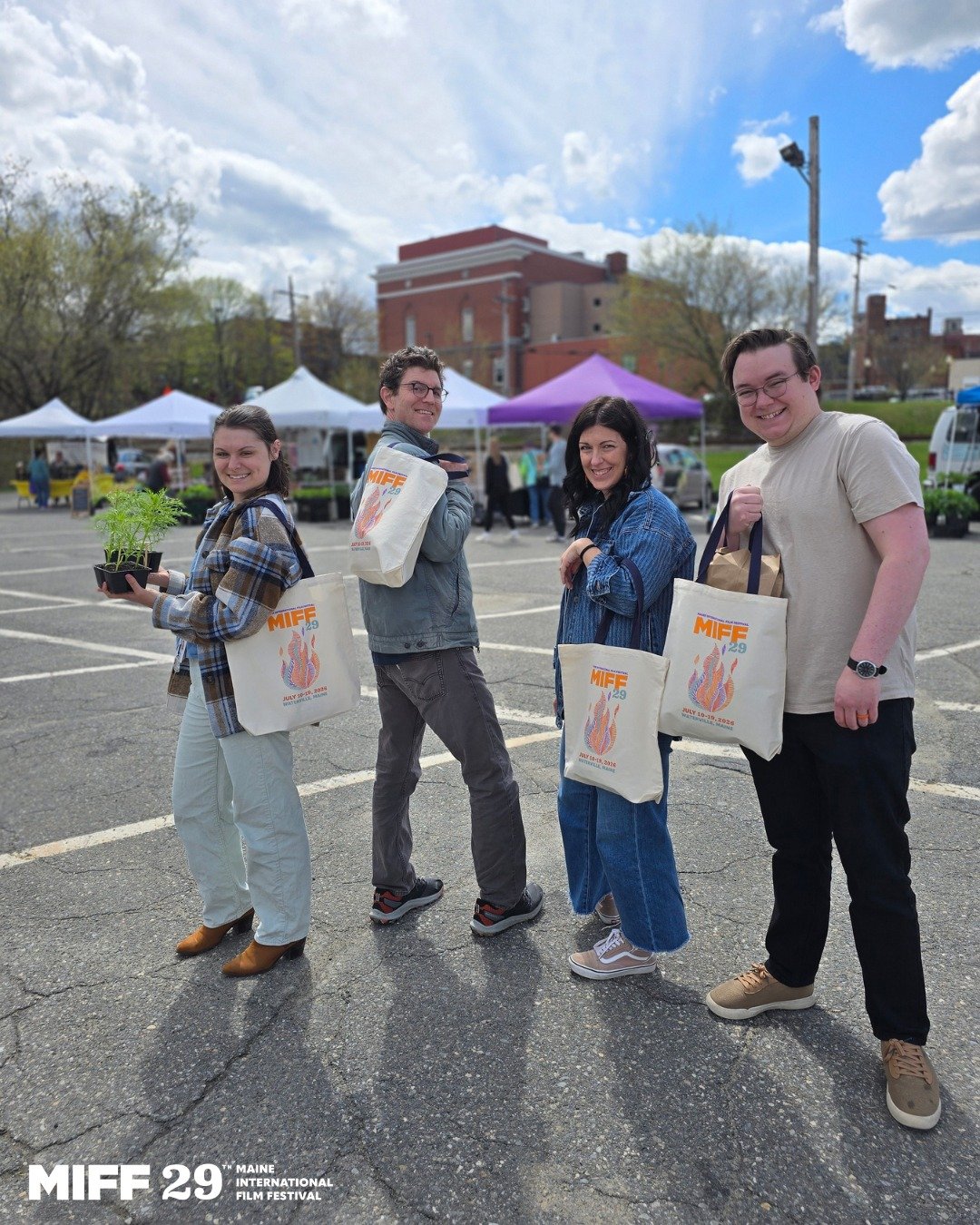 We took a break from planning this year's festival to pop over to Head of Falls for the @WatervilleFarmersMarket. We couldn't help but rep this year's tote bags for a little viral marketing.
July 10&ndash;19 | ➡️ miff.org

#MaineInternationalFilmFest