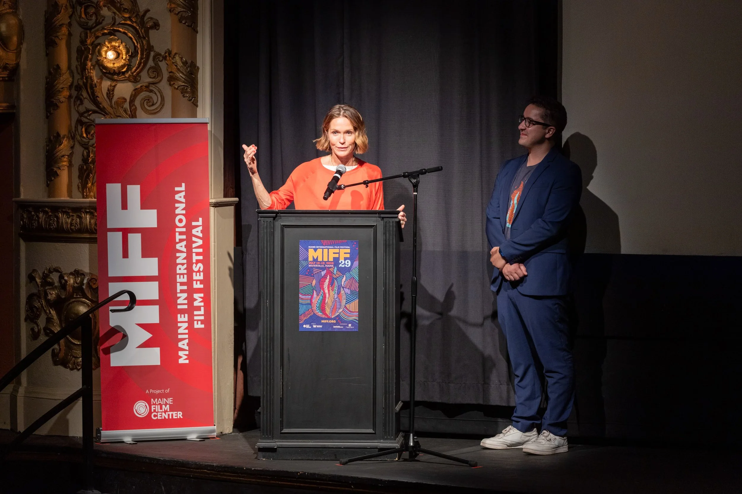 Director Katie Aselton kicked off MIFF29 with her film 'Their Town', shot entirely in Bangor. The opening night screening was the film's Maine premiere.