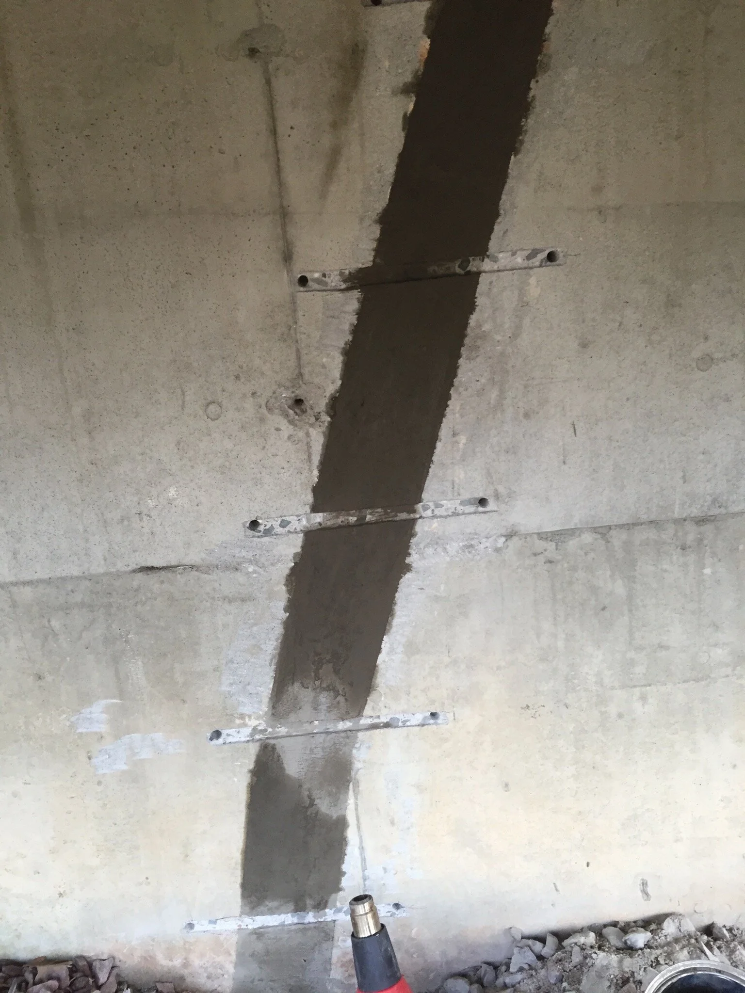 Structural repair with staples and epoxy