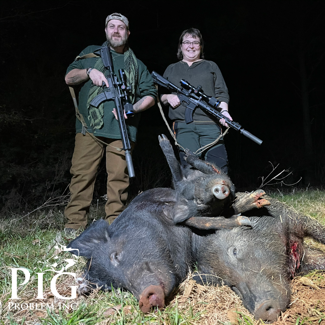 Neil and Lori came down from Tennessee to stack up some pork.