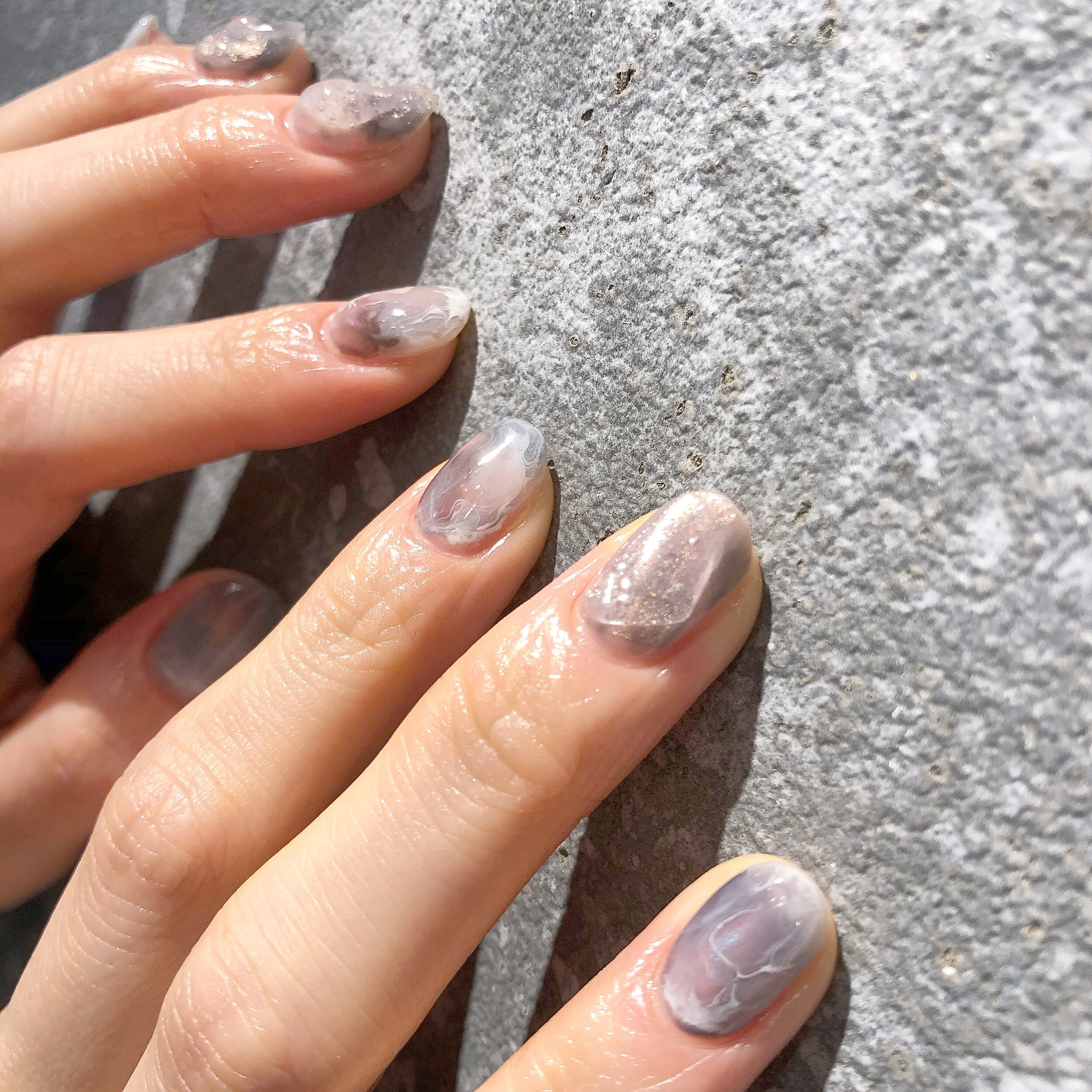 凹凸感ネイルアート