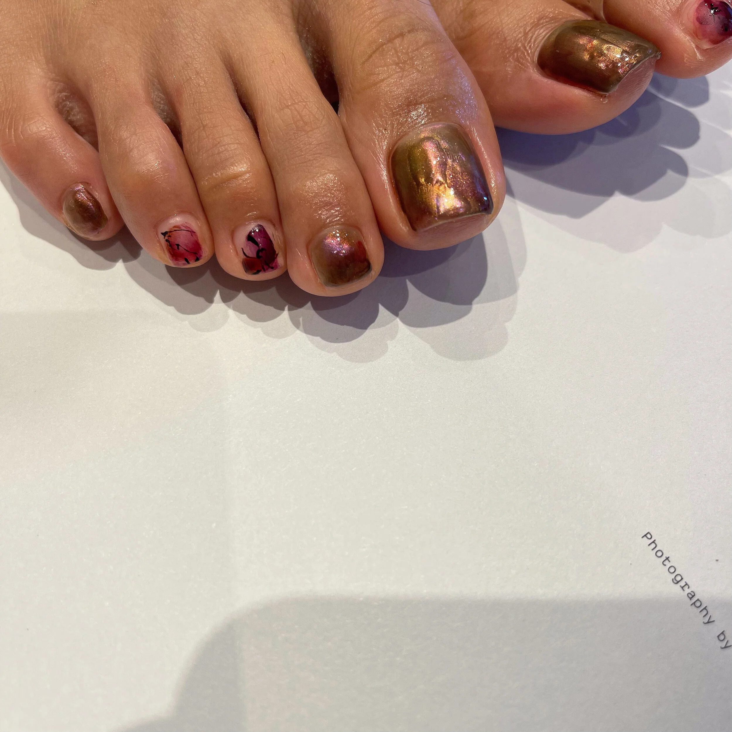 秋のフットネイル