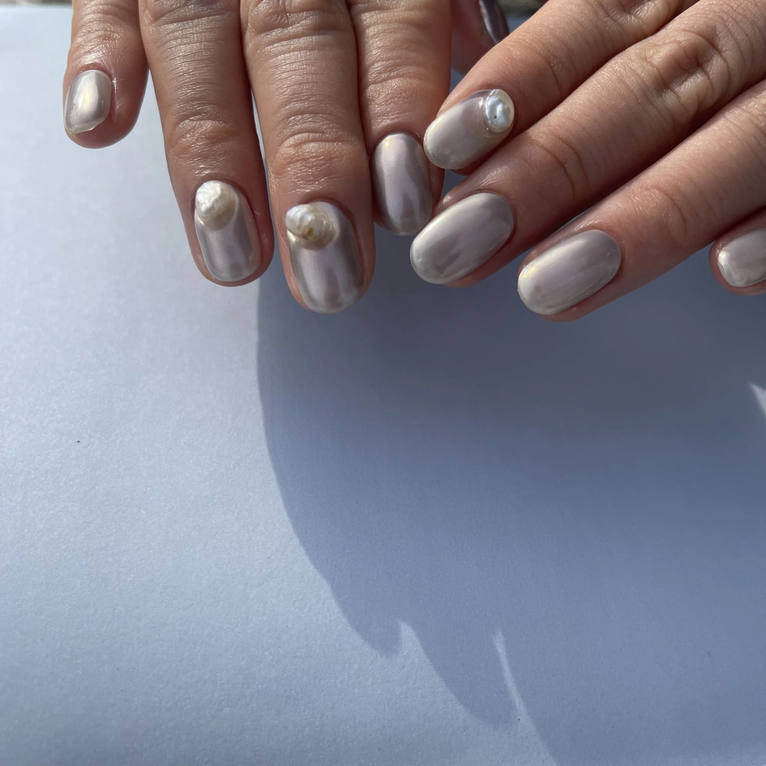 冬のミラーネイル