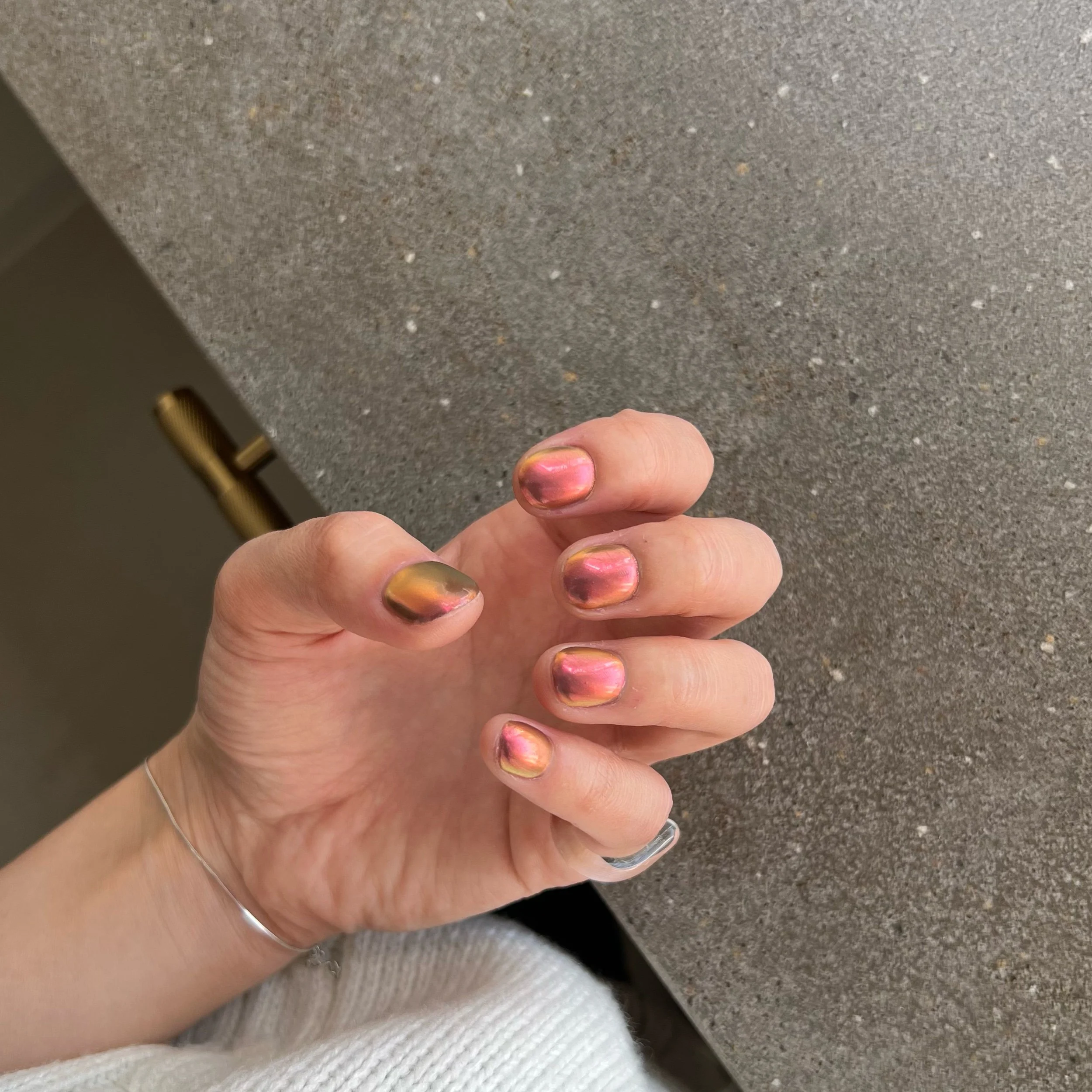 秋色ミラーネイル