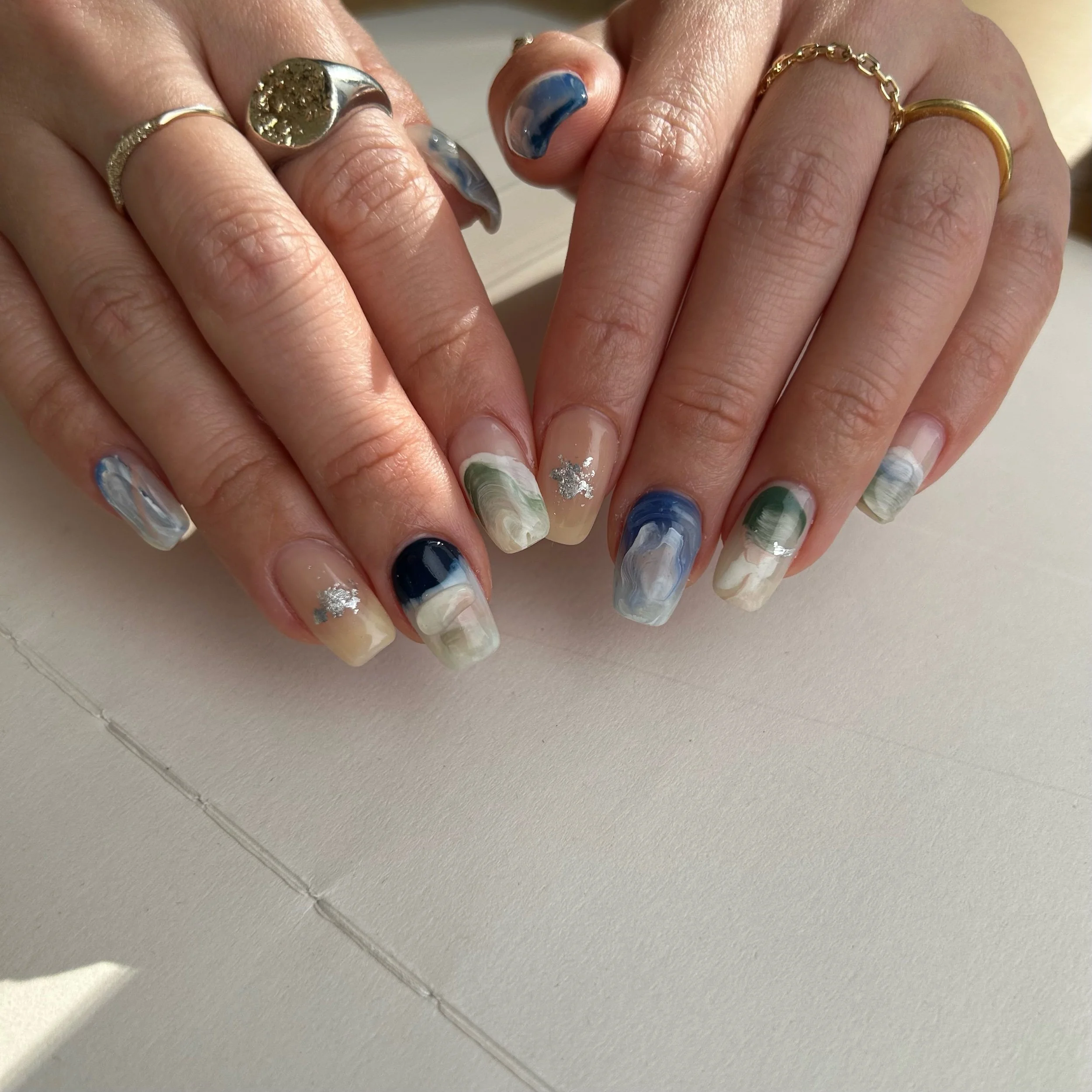 Blue nail