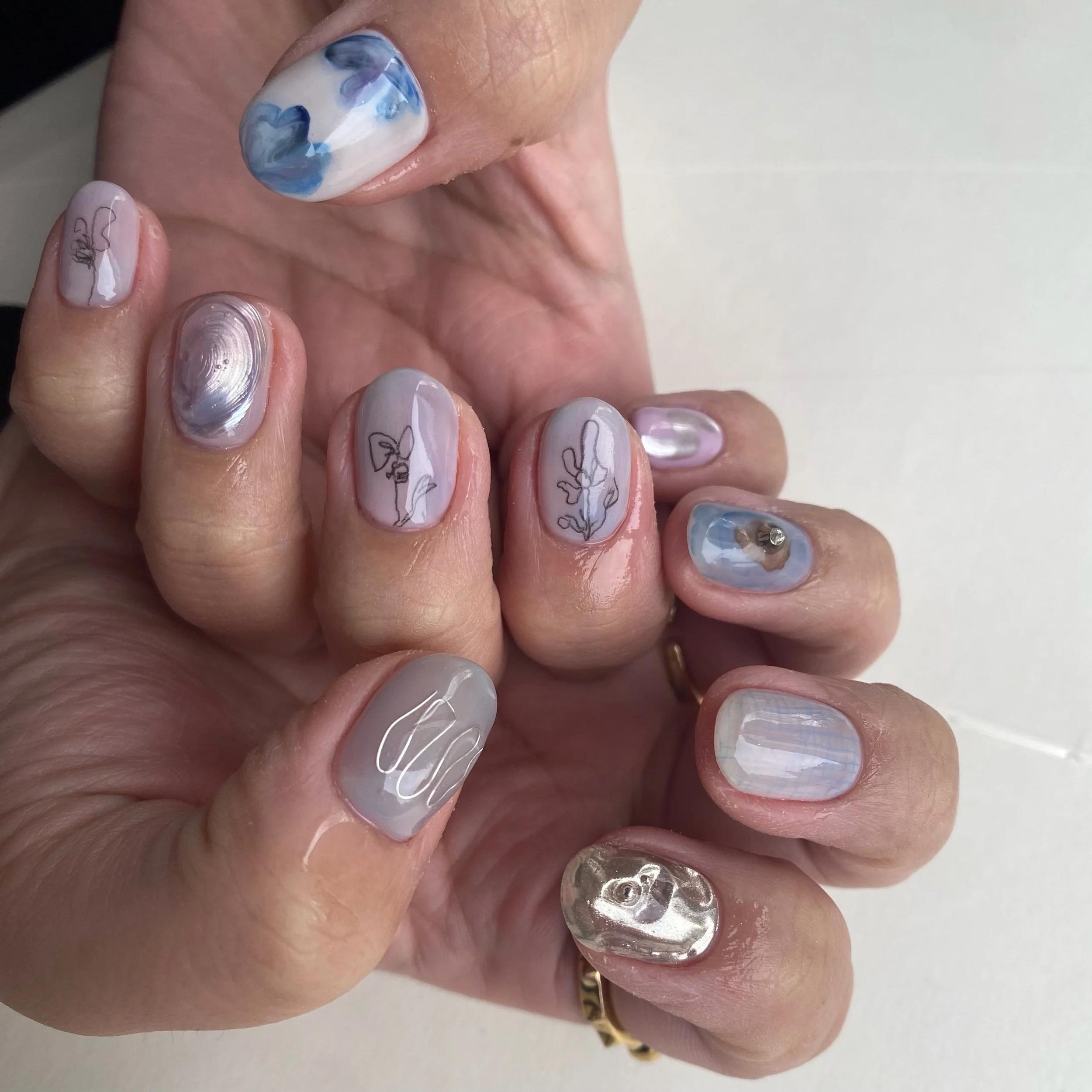 春カラーネイル