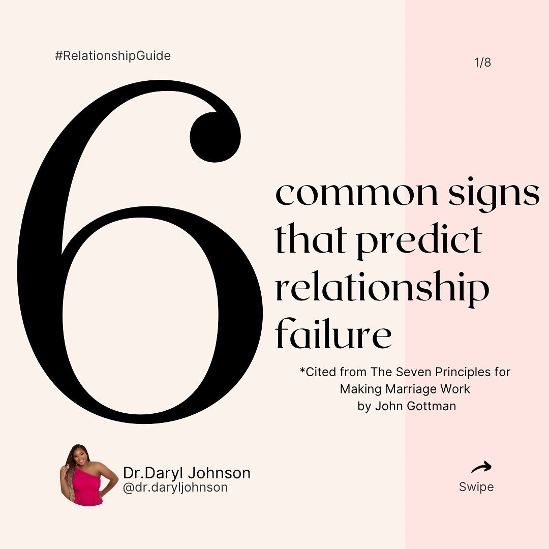 John Gottman has identified 6 common observable signs that can predict future issues in a relationship. 

🛑Sign #1: Harsh Start-Up
If a discussion begins with any form of contempt, it will inevitably end on a negative note.

🛑Sign #2: The Four Hors