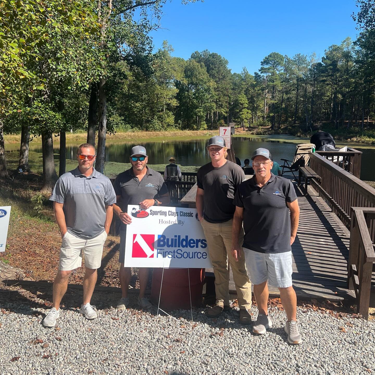 This rough bunch shot in the Moore County Homebuilders annual clay shoot today. Good times were had #generalcontractor #builder #moorecountyhomebuilders #thecrew