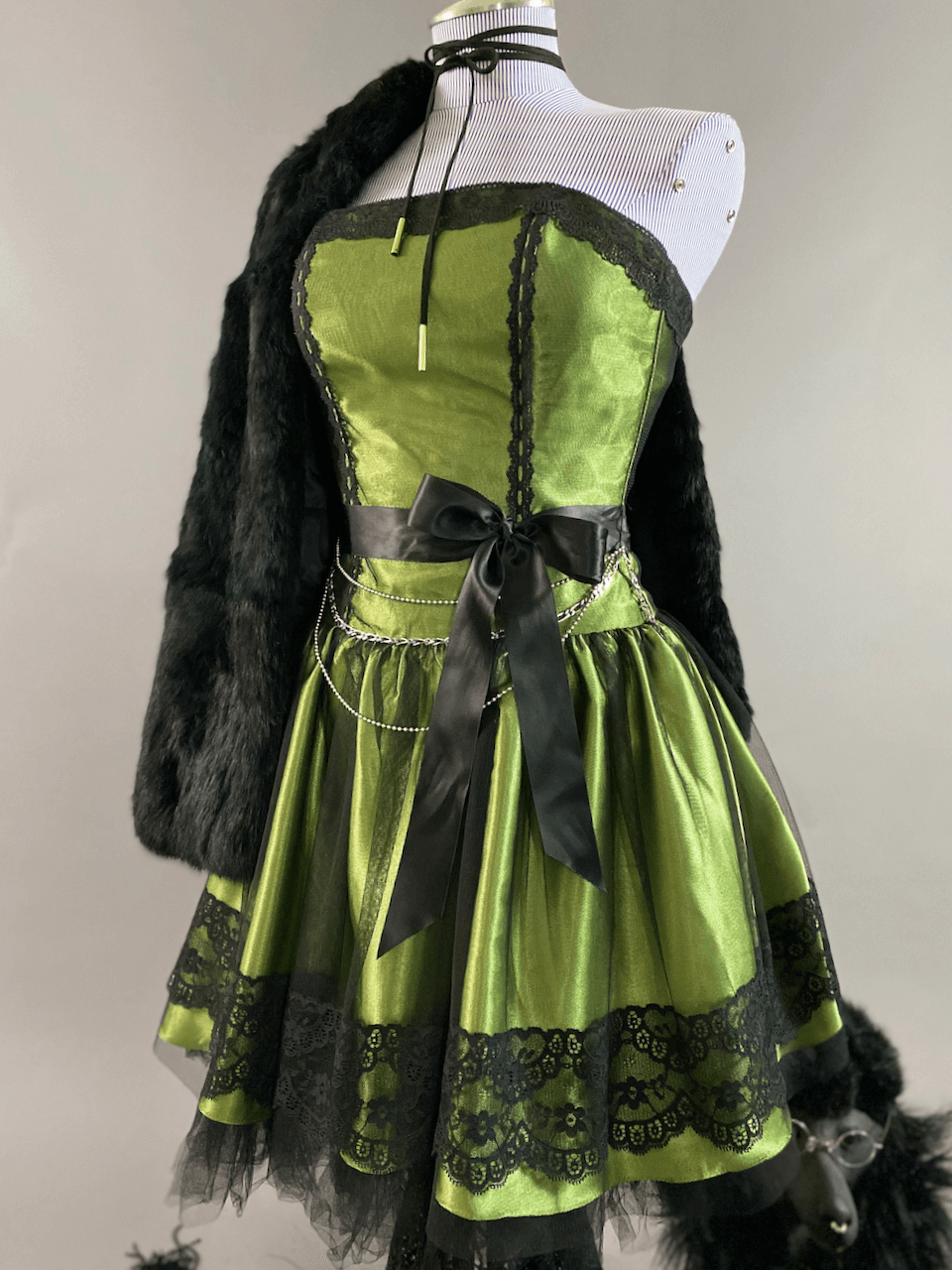 green burlesque dress Corset Dress Drag Michelle (Green) – The Drag Queen Closet