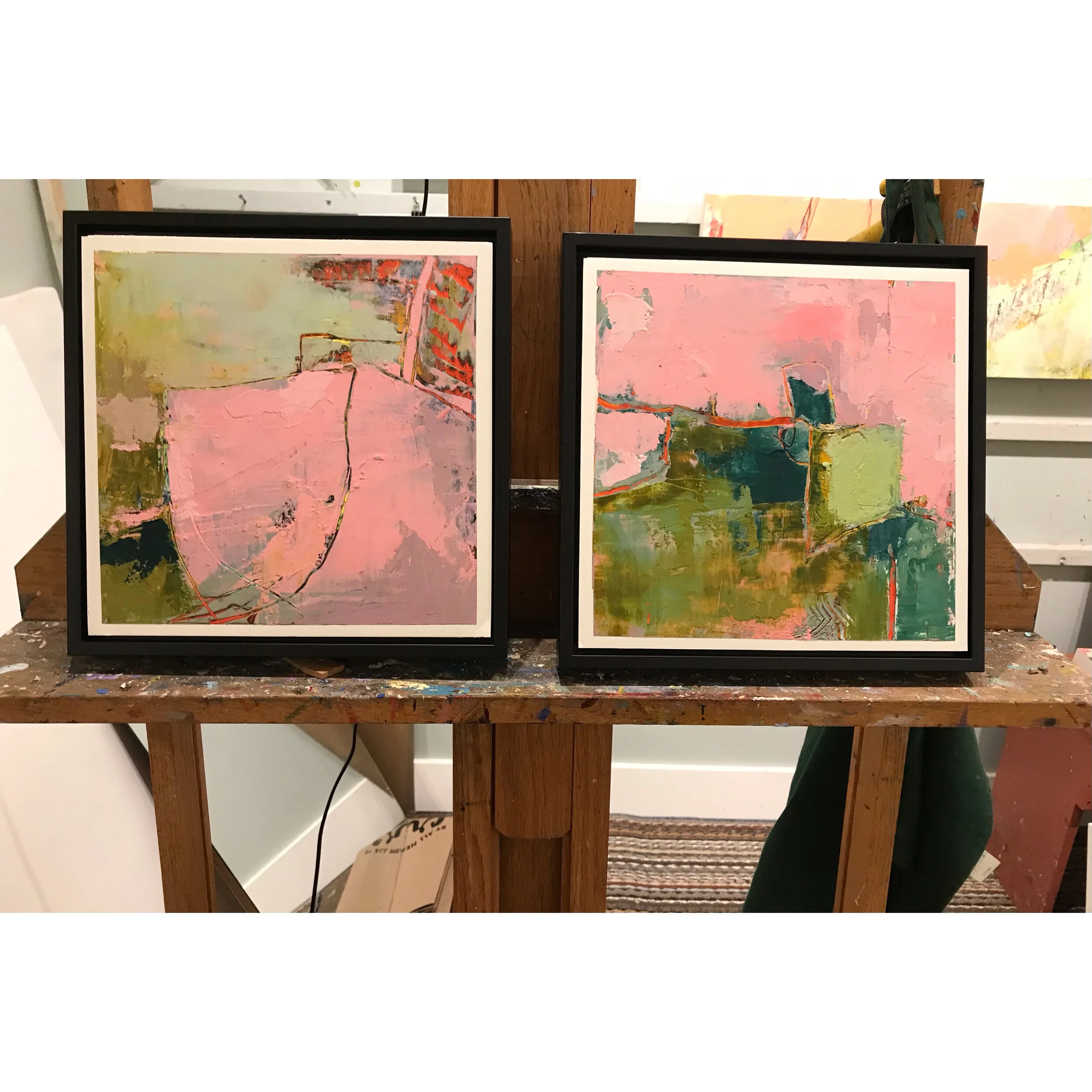 "A Pink Boat?"   10" x 10"   sold             
"In the Pink"       10" x 10"   sold