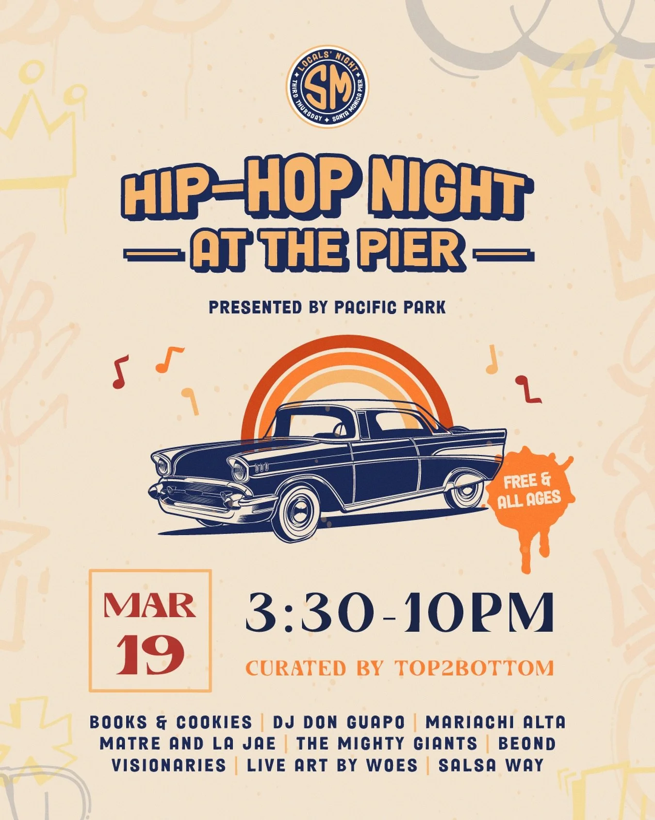 @top2bottomla takes over next Thursday 🎶
live music, classic cars, djs, salsa dancing, books &amp; cookies, mariachi, art, and so much more!!

🎟️ free tickets in bio