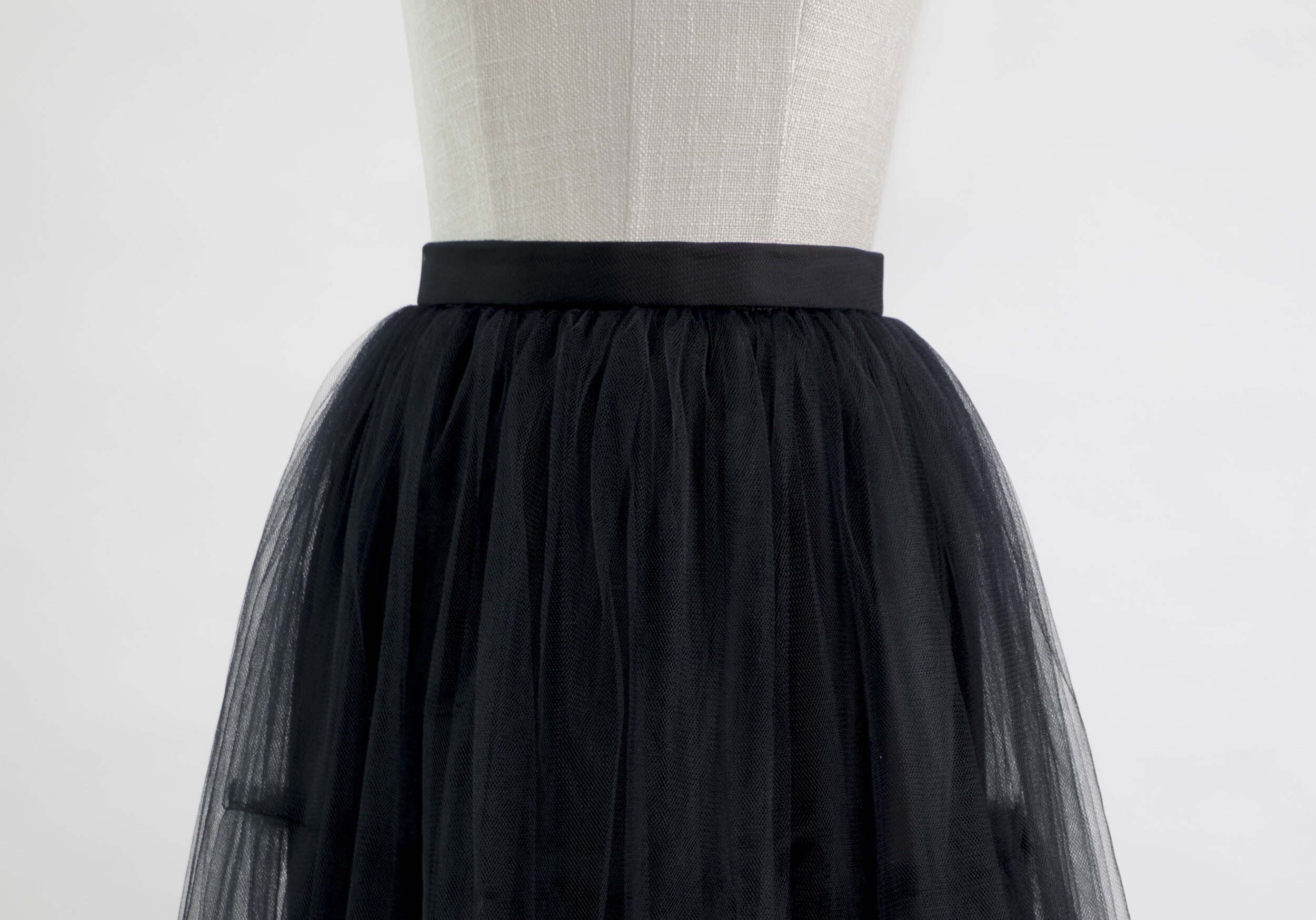 Long Wool Skirt, Black Wool Skirt, A Line Skirt, Vintage 1950s