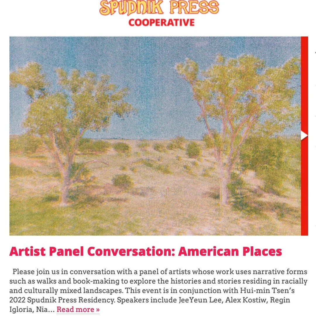I'll be hosting a panel discussion on February 22nd (7pm) at Spudnik with a wonderful group of artists: JeeYeun Lee, Alex Kostiw, Regin Igloria and Nia Easley. Come join us!