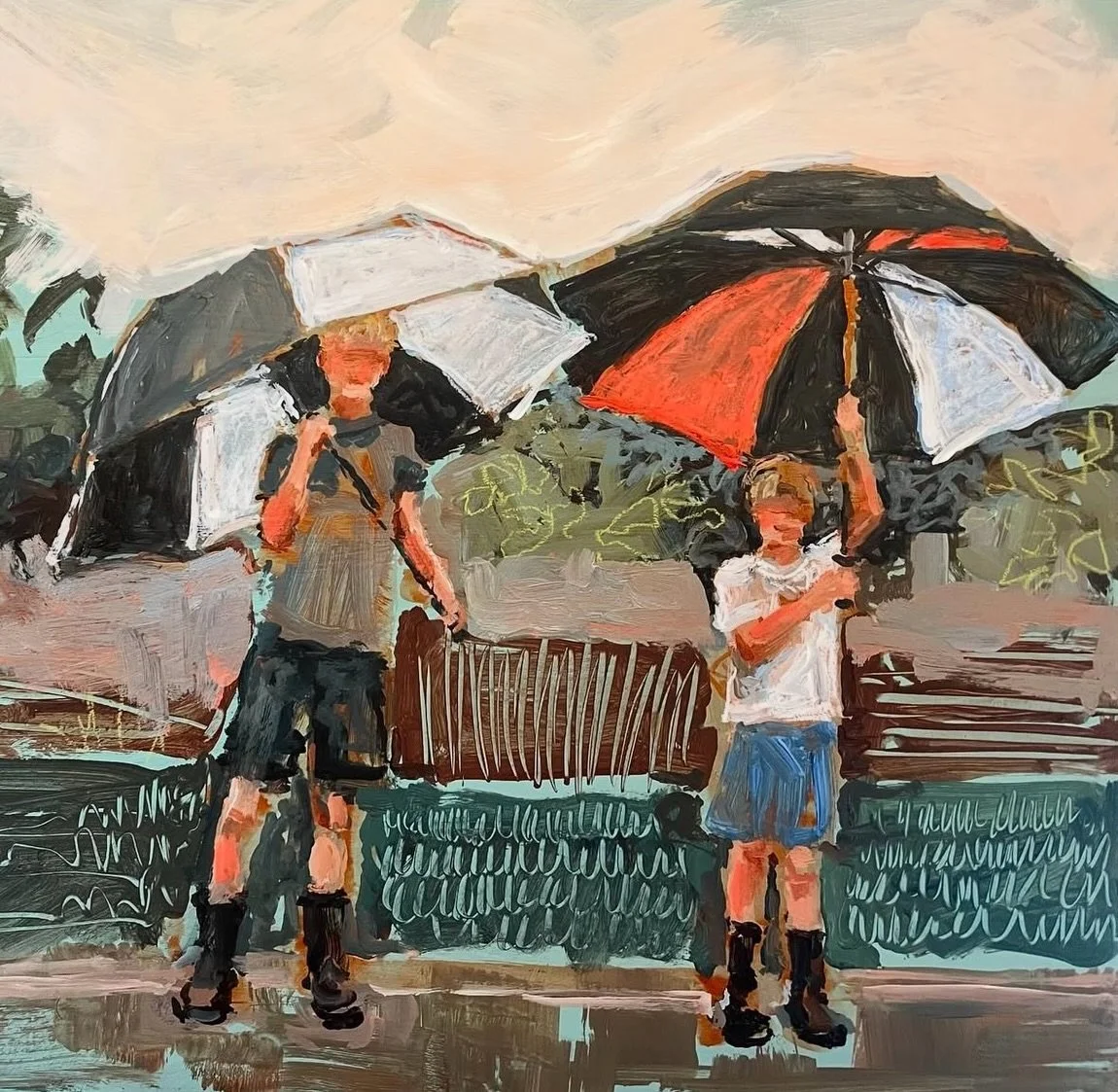 Happy Wednesday to you! Book writing, spring breaking, more writing and the &ldquo;everyday stuff&rdquo; has been going on here lately 🖤 I know painting will happen again soon. In the meantime, enjoy this painting of my boys &mdash; feels like it al