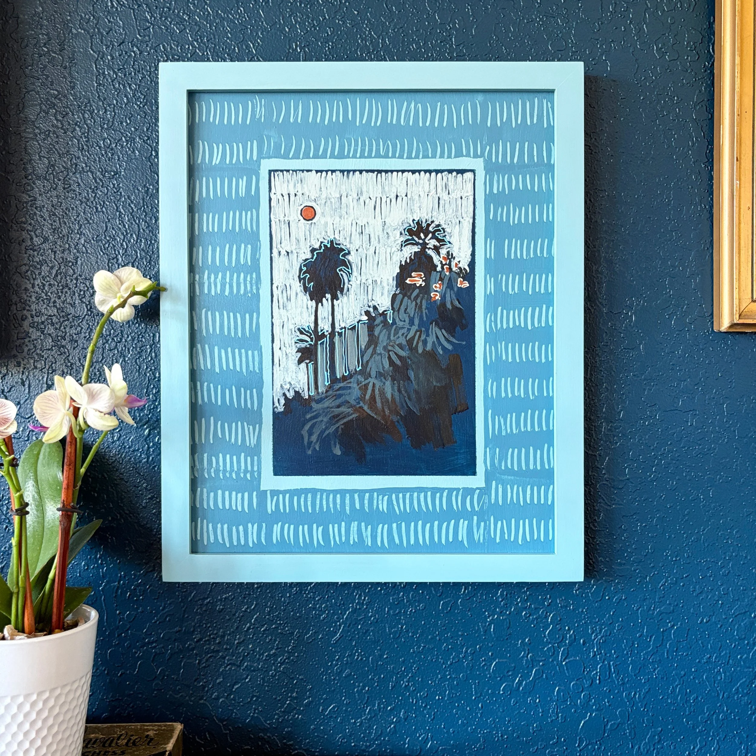 I&rsquo;ll be hanging out at HumanKind Fair Trade for the Art After Dark Reception - this Friday, August 7th, 5-8pm at @humankindft! Hope to see you there :)

Featured painting: 
Ocean Blues Two / 14x11 inches + frame / Acrylic on panel