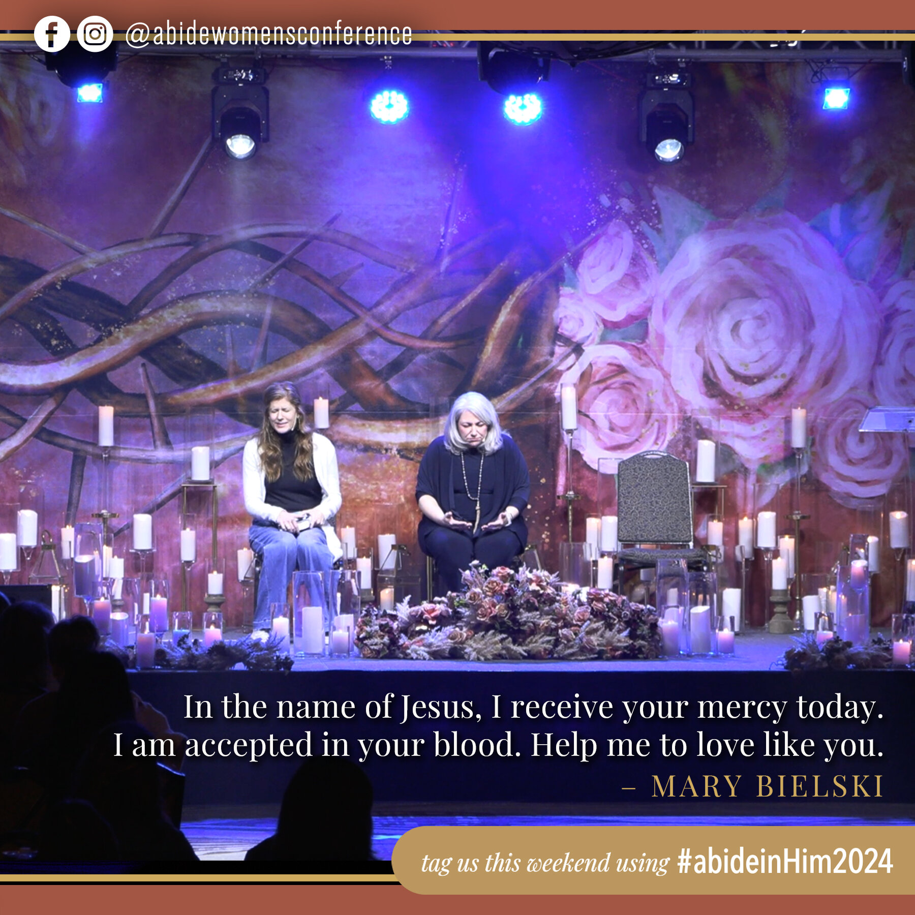 Thank you, Lord, for the gift of vulnerability. The transparency and true feminine receptivity shared from the stage this weekend has been such a gift to everyone here. &bull; @marybielski

🤍 What a special moment today on the Abide stage. 🤍

#abid