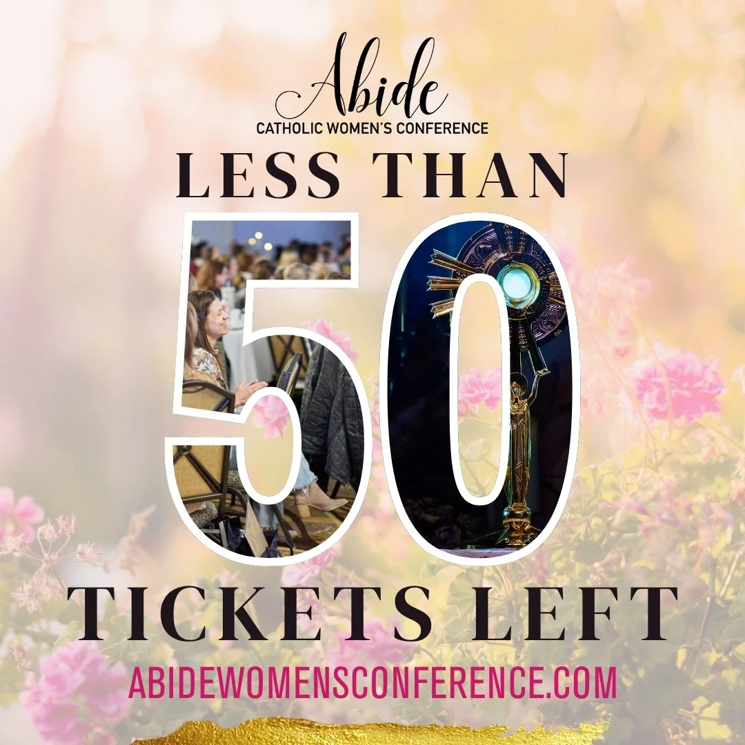 If you needed a sign, this is IT! There are LESS than 50 tickets left for the 2026 Abide Women's Conference and we want YOU there!

If you have not purchased your ticket yet, now is the time.

We are so excited to journey with you this year. The team