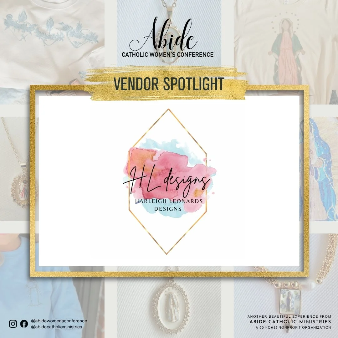 ✨ VENDOR SPOTLIGHT: We&rsquo;re excited to welcome @harleighleonardsdesigns to Abide 2026! 

Harleigh Leonards Designs is a Catholic company aiming to showcase the beautiful traditions of the Catholic Church in a modern aesthetic through hand-painted