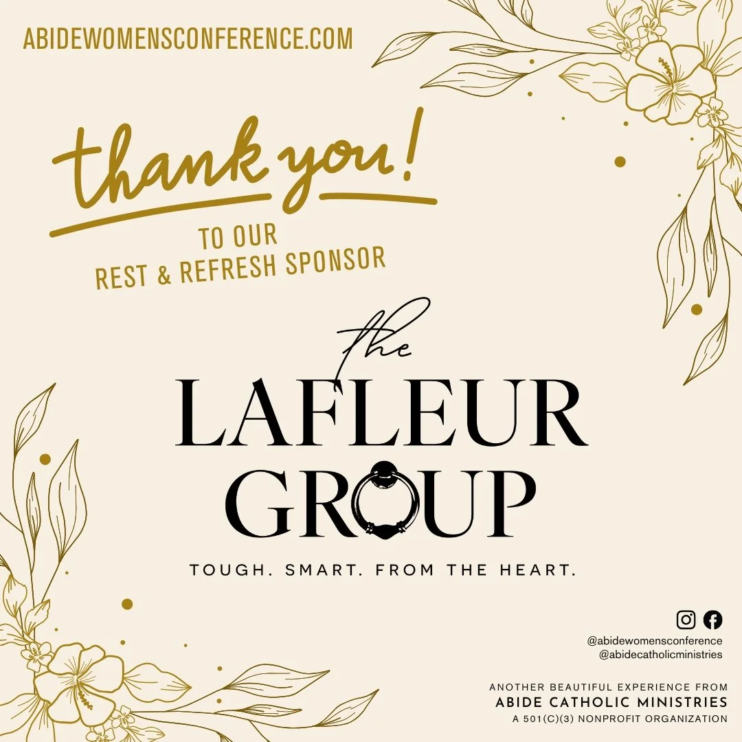 ✨ Named Sponsor Spotlight ✨

Some details are small&hellip; but they speak the loudest.
That&rsquo;s why we&rsquo;re so grateful to Kimberly LaFleur with @thelafleurgroup at Compass for sponsoring our Rest &amp; Refresh space at Abide 2026.

Kimberly