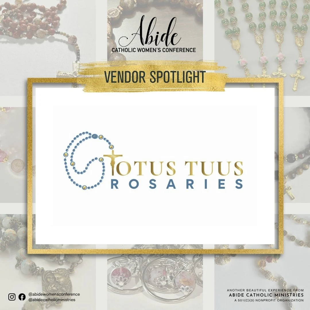 ✨ VENDOR SPOTLIGHT: We&rsquo;re excited to welcome @totus.tuus.rosaries  to Abide 2026!

These are custom catholic rosaries for every occasion. She shares: "I prayerfully create each and every one of my Rosaries because many times I do not know 