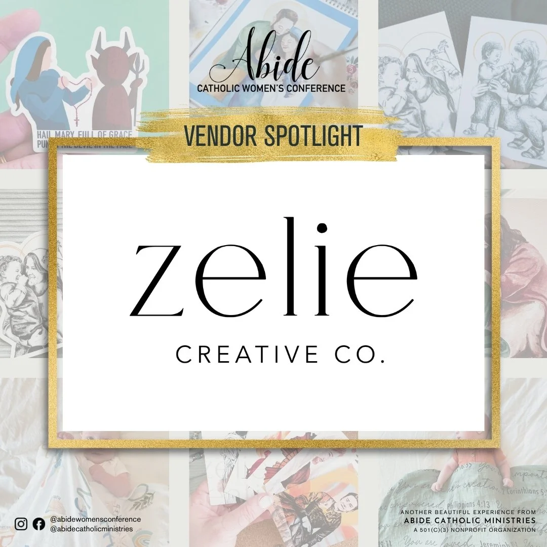 ✨ VENDOR SPOTLIGHT: We&rsquo;re excited to welcome @zeliecreativeco  to Abide 2026!

Zelie Creative Co. is a sacred art studio founded to help others bring their prayers and holy spaces to life through unique, faith-filled artwork. Rooted in Catholic