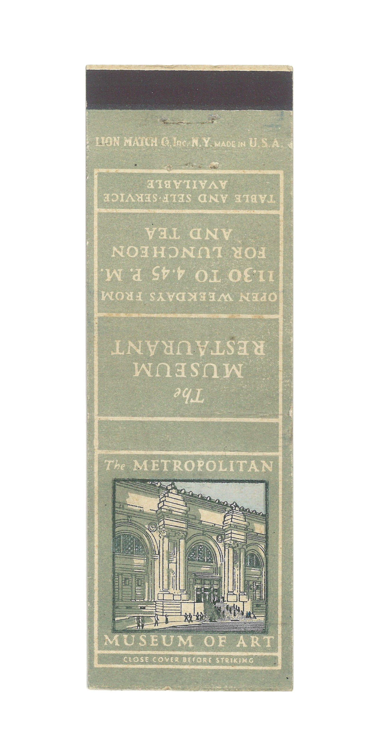 Metropolitan Museum of Art, Matchbook