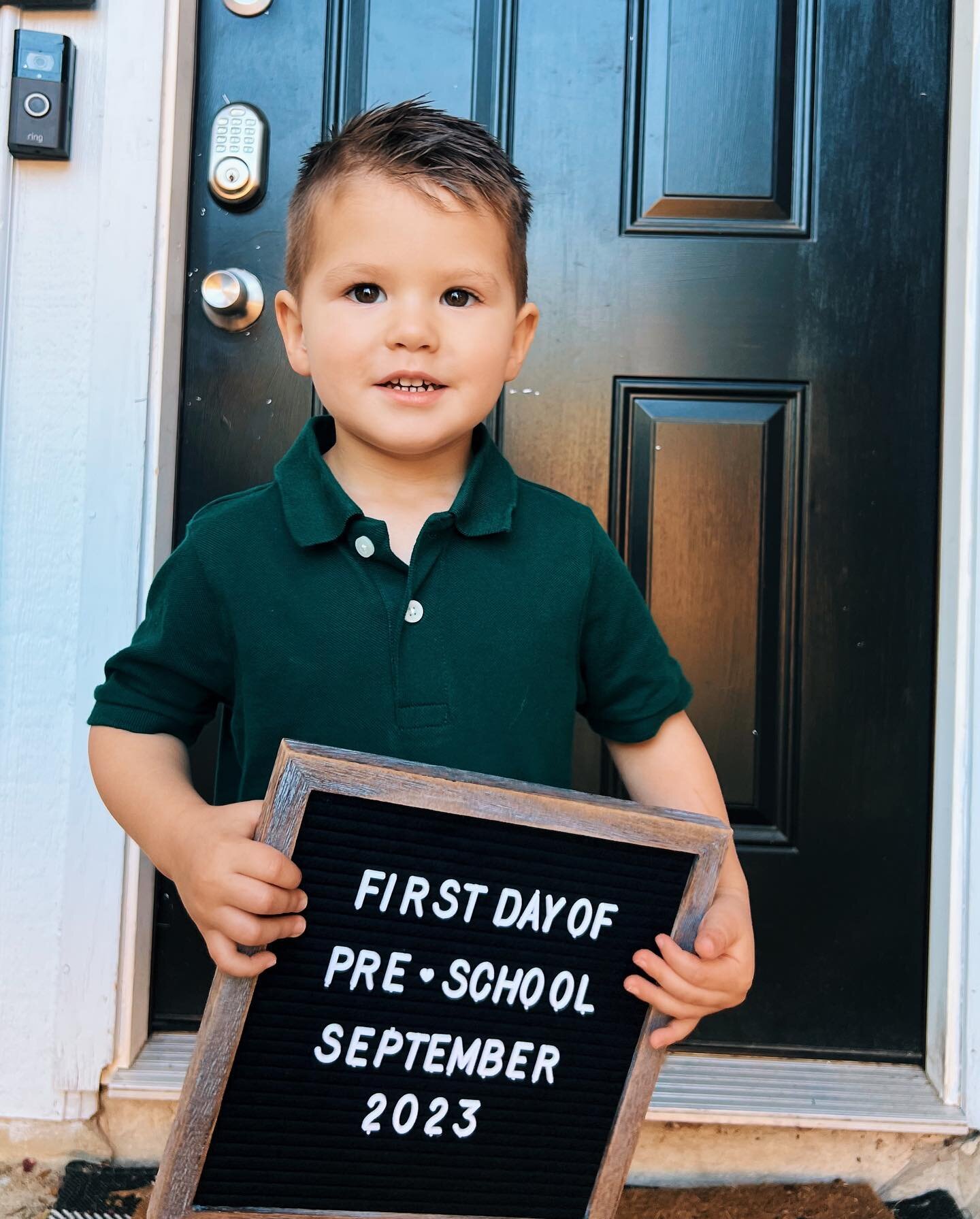 Sawyer&rsquo;s first day of pre-school📚🏃🏻🍂