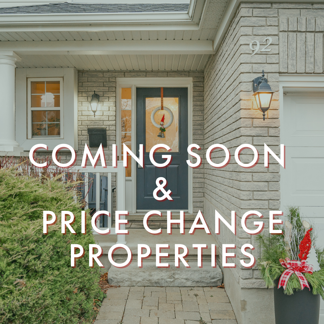 This Week's Coming Soon &amp; Price Change Properties!