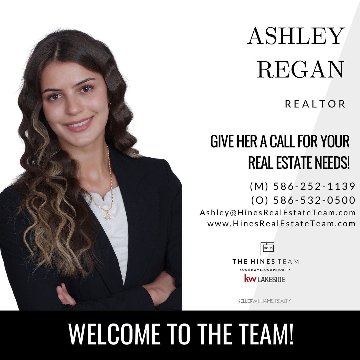 We are thrilled to welcome @ashleyregan_ to the Hines team family! 🎉

Ashley is passionate for real estate and determined to help her clients, she is ready to take on new challenges and serve her community with excellence! 🏡✨

Join us in giving Ash