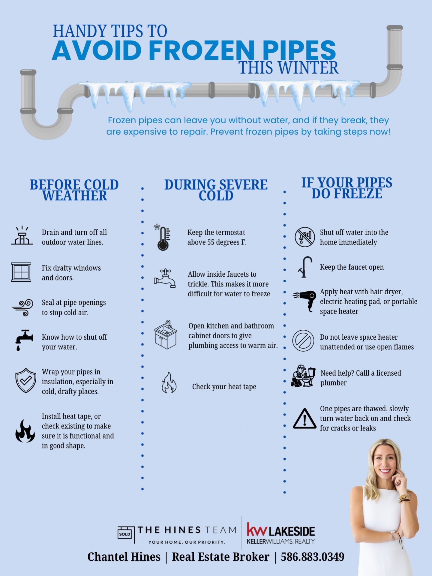 Winter in Michigan doesn&rsquo;t play nice ❄️🚿
Frozen pipes = no water, big mess, and an even bigger repair bill. Hard pass.

Save this post and take a minute to prep your home before the temps really drop 👀
A few simple steps now can save you thou