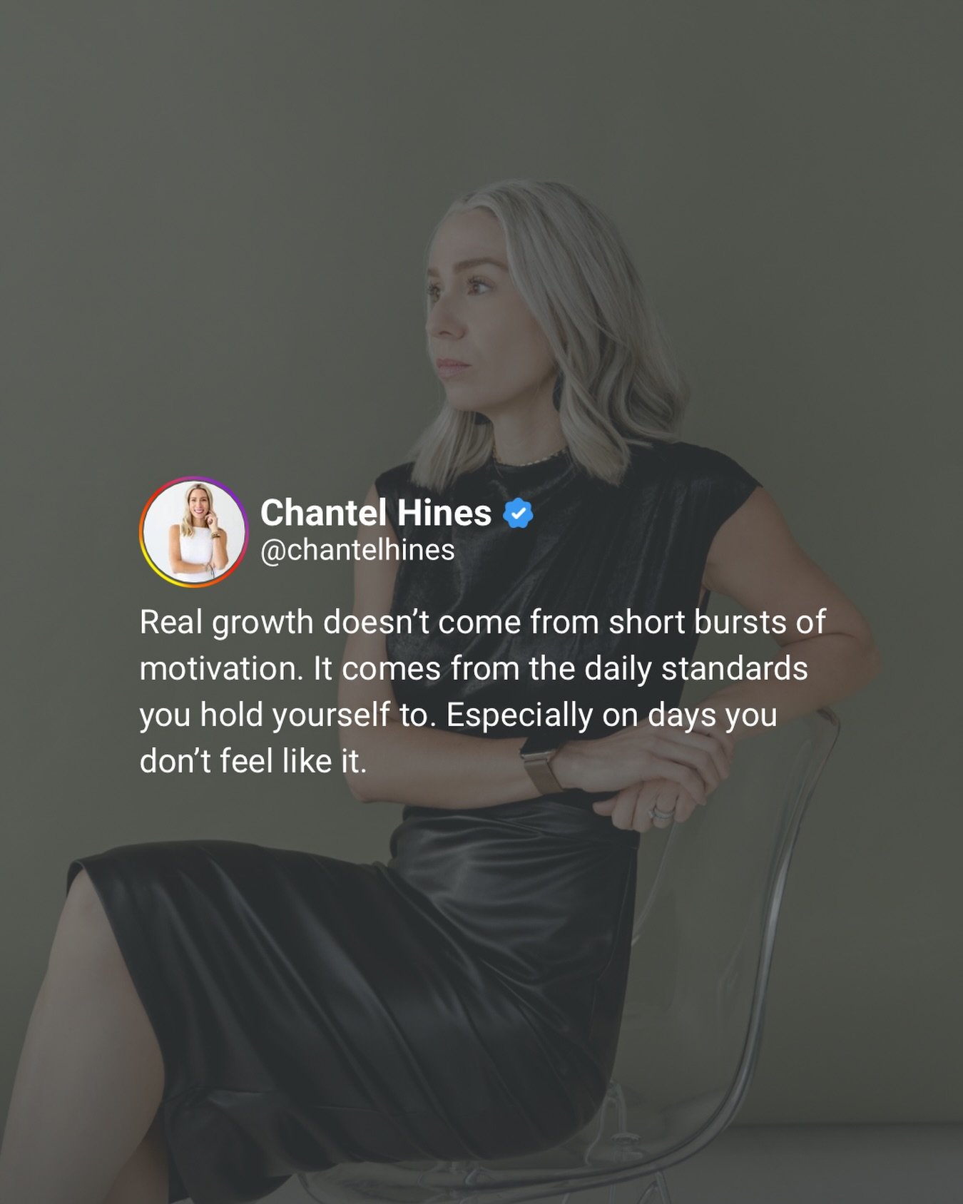 Motivation fades. Standards don&rsquo;t.

The real shift happens when you stop waiting to feel ready and start deciding who you are on the days it would be easier to coast. Discipline isn&rsquo;t loud - it&rsquo;s built quietly in the routines nobody