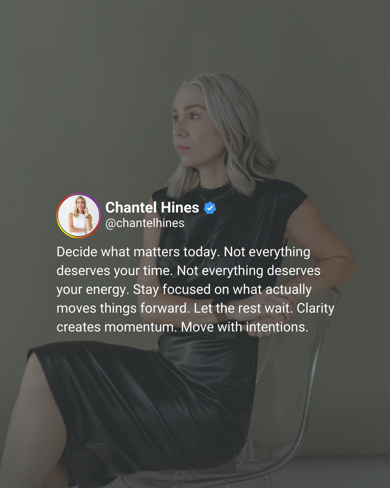 Clarity is a decision.
Not everything gets access to you. Not your time. Not your energy.

The people who win aren&rsquo;t doing more&mdash;they&rsquo;re doing what matters, consistently.
They&rsquo;re ruthless about focus.

Today, decide what actual
