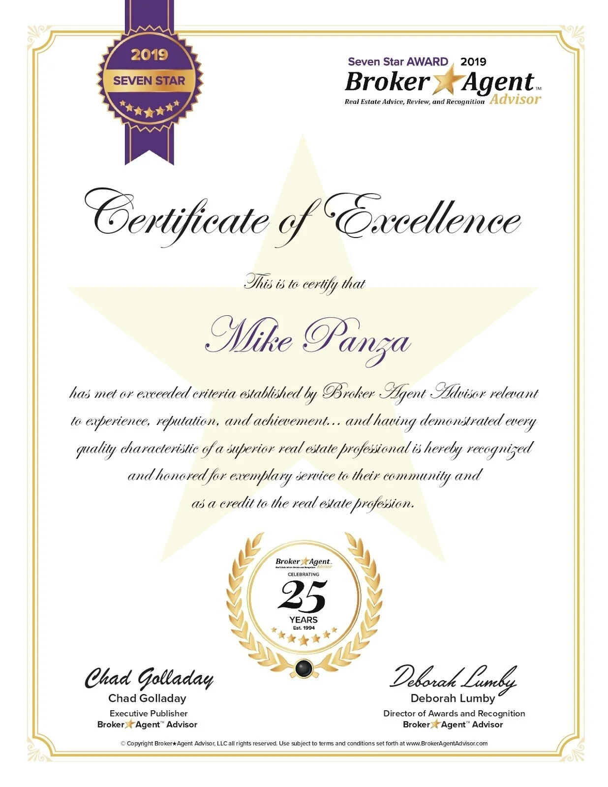 Broker★Agent™ Advisor Honors Achievement