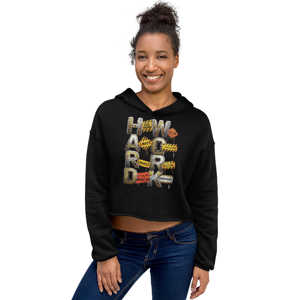 Crop Hoodie HARD WORK
