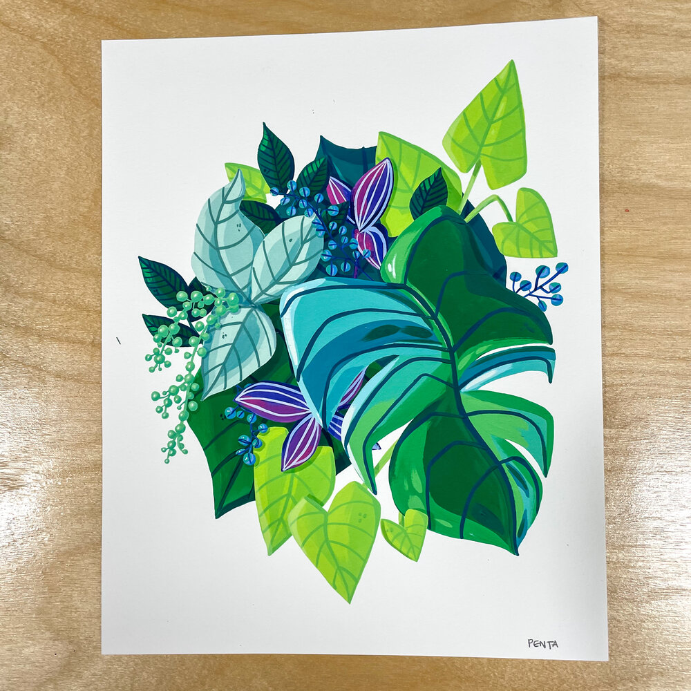 bouquet art print