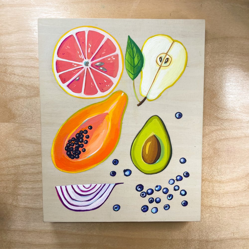 New video: Simple Summer Citrus – Easy citrus slice acrylic painting  tutorial for beginners – Skye Pratt – Teaching Artist