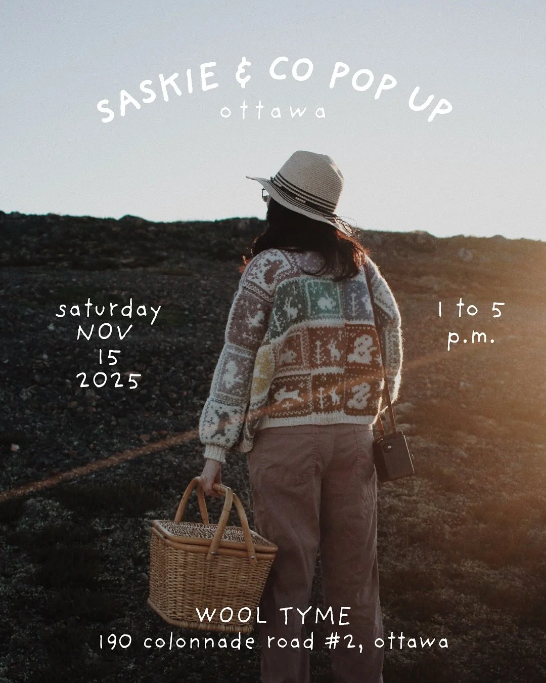 🧺🕯️ottawa, mark your calendars because we&rsquo;re coming baaaaack! We&rsquo;ll be having a little saskie &amp; co pop-up and book signing at @wooltyme on saturday, november 15 from 1 to 5 pm. Come say hi, have a chat and flip through our new book,