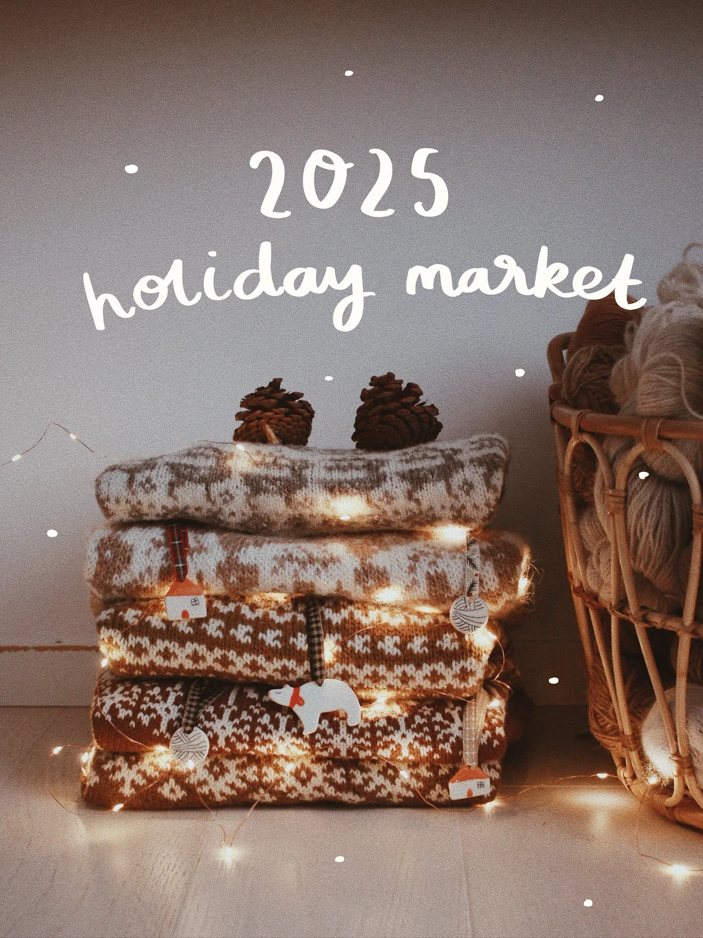 🐰🐻🕯️✨ mark your calendars! Our holiday market is coming! This is a rare chance to adopt our handknit jumpers, porcelain ornaments, mini critter vessels, polar bear markers and exclusive saskie project bags. Everything is handcrafted and specially 