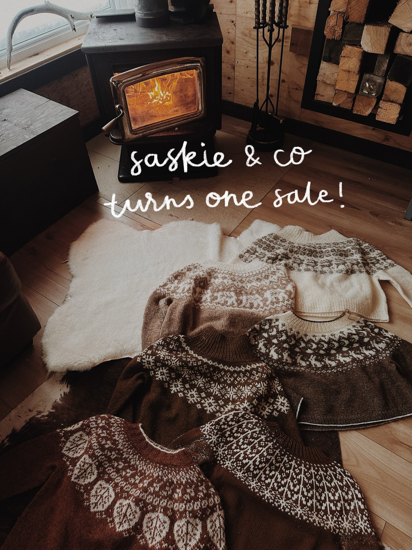 Whether you&rsquo;ve been here from the start or are just joining our journey now, I&rsquo;m so glad you&rsquo;re here 🫶🏻 Celebrate a year of saskie &amp; co with our 48-hour flash sale. Enjoy up to 30% off our items and knitting patterns on websho