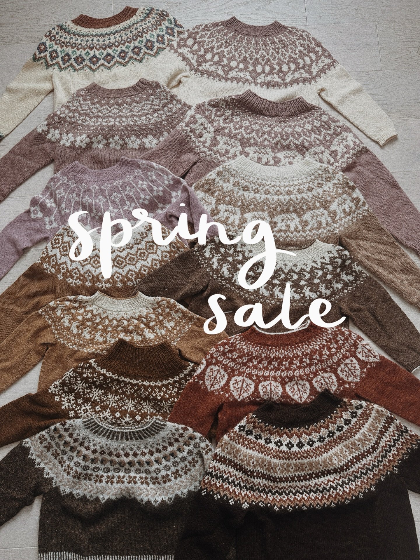We&rsquo;re back just in time for spring in the arctic! Welcome the spring snow and warmer weather with us with a little sale! 

🪿 15%-50% off everything on our website 
☁️ 30% off knitting patterns on ravelry
🐰 includes yarn, patterns, accessories