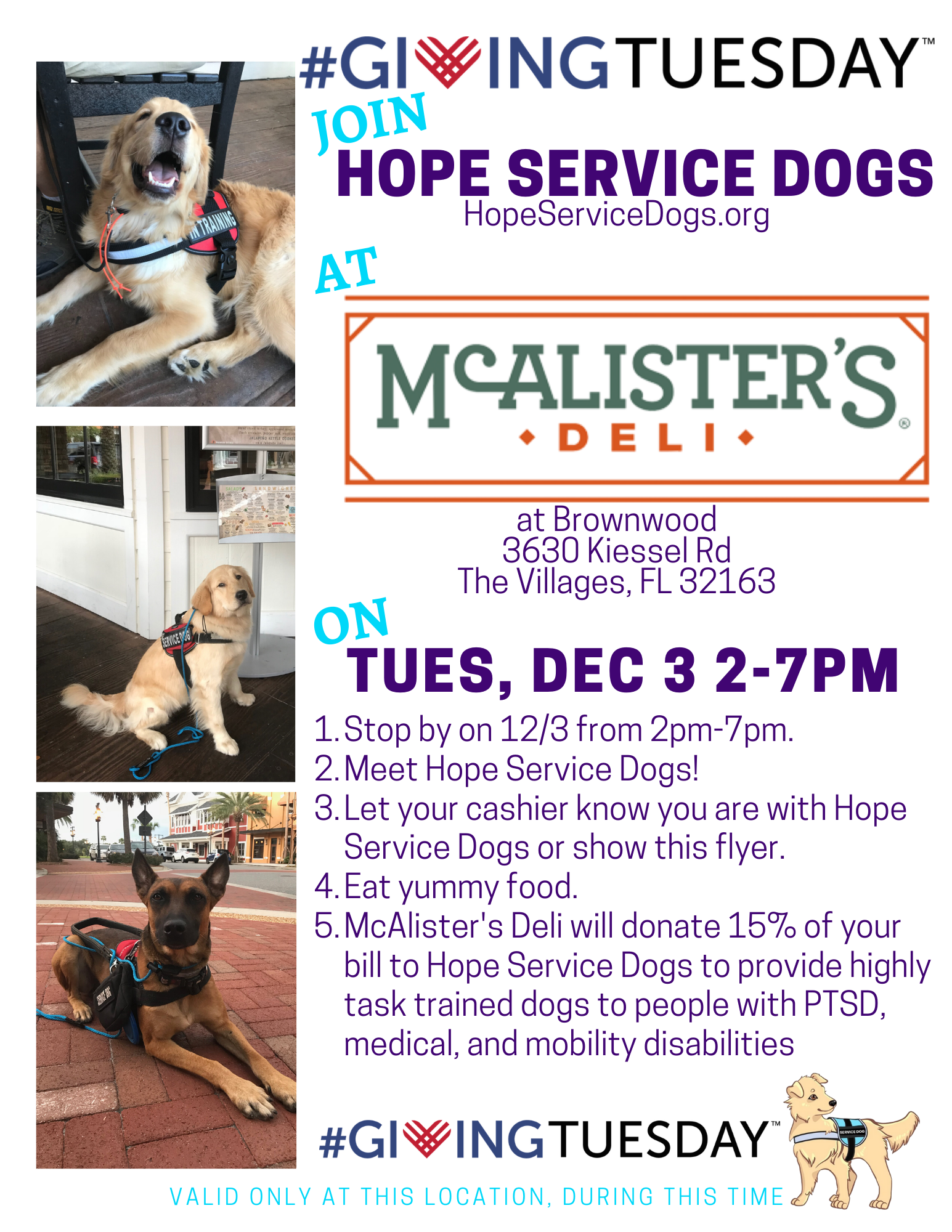 Giving Tuesday at McAlister’s Deli