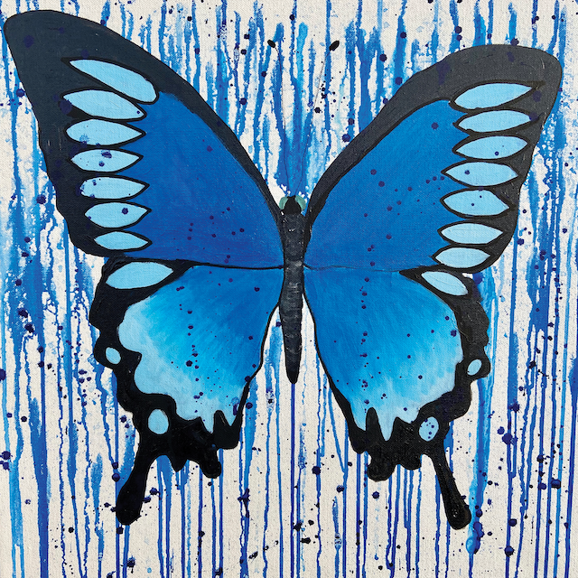 Blue Butterfly Printed or Canvas Acrylics Austin Fabinski Michigan.png
