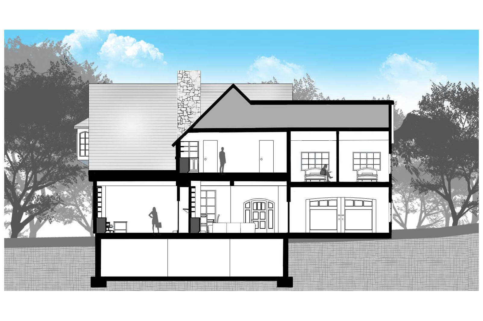 Building Section E-W