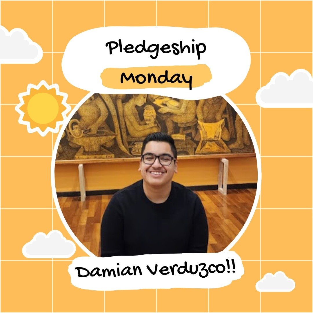 This week's Pledgeship Monday highlight is&hellip;
Damian Verduzco!

Year:
Junior

Major:
Clinical/Community Psychology 

Dynasty:
OAKS 🌳

Small Group:
BTS

Why did you join APO?
I joined APO because I have friends that joined who were hyping it up 