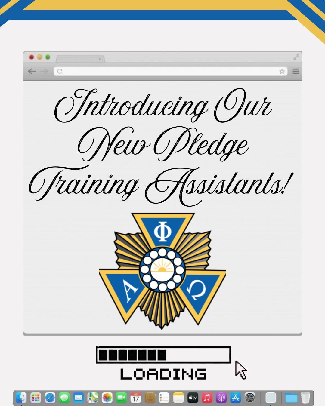 Introducing the Spring 2026 Pledge Training Assistants! 💙💛

We&rsquo;re excited to meet rushees and help guide you through a semester full of service, leadership, and friendship!